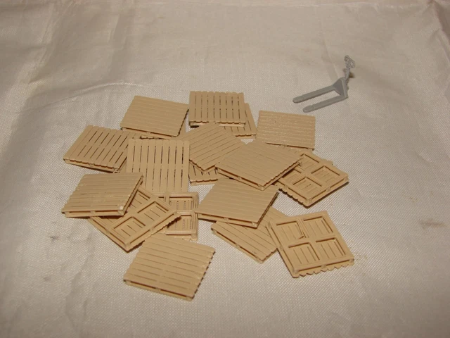 Plaque Tournante Ho Lot De 10 Palettes De Train HO Avec Cartons - Décor Fait Main En Plastique Maquette Ho - Foto 8