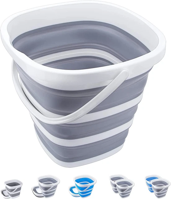 Collapsible Bucket 10L 2.6 Gallon Cleaning Bucket Mop Bucket Folding Foldable Po