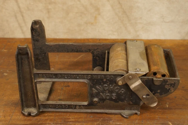 Antique 1918 Metal Specialties Mfg. Co Anchor No. 5 Tape Dispenser Cast Iron