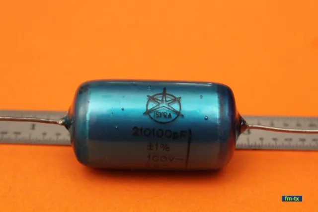 VINTAGE ISKRA KSC 210100 pF 210.1 nF 1% 100V POLYSTYRENE FILM CAPACITOR TUBE AMP