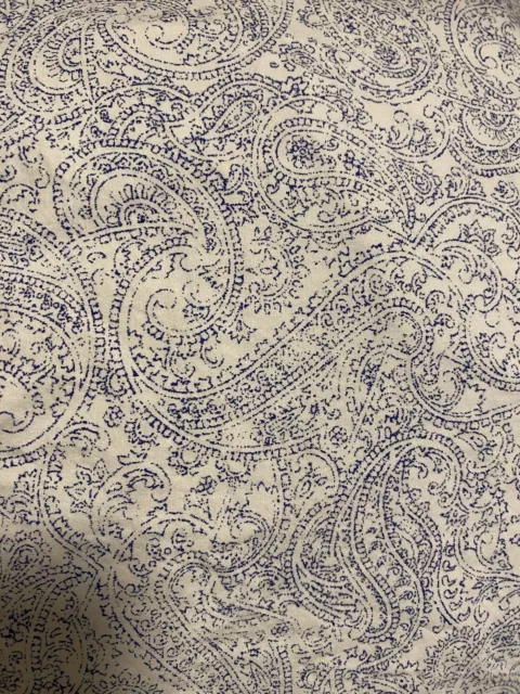 Lauren Ralph Lauren Cotton Blue Paisley Fitted Sheet Black Label King Size