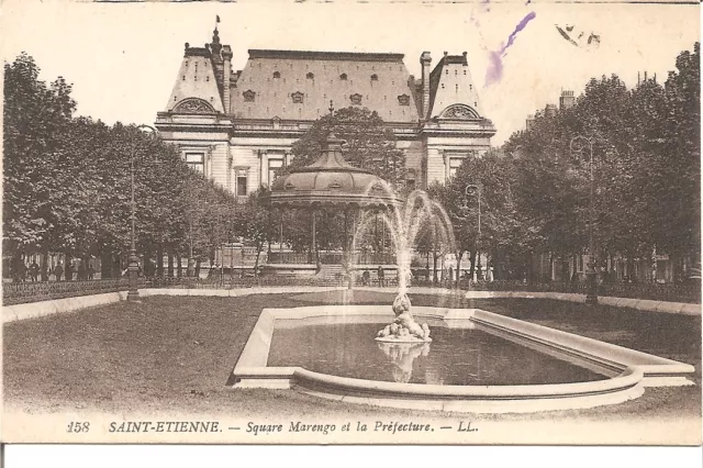 CPA 42 1918 ST ETIENNE Square Marengo et la Préfecture