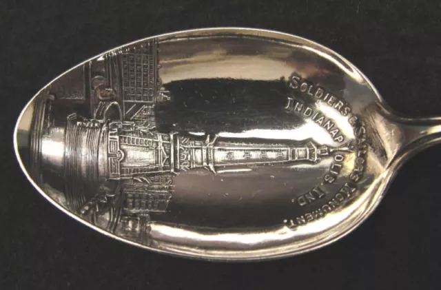 Sterling Souvenir Spoon Indianapolis Soldiers/Sailors Monument