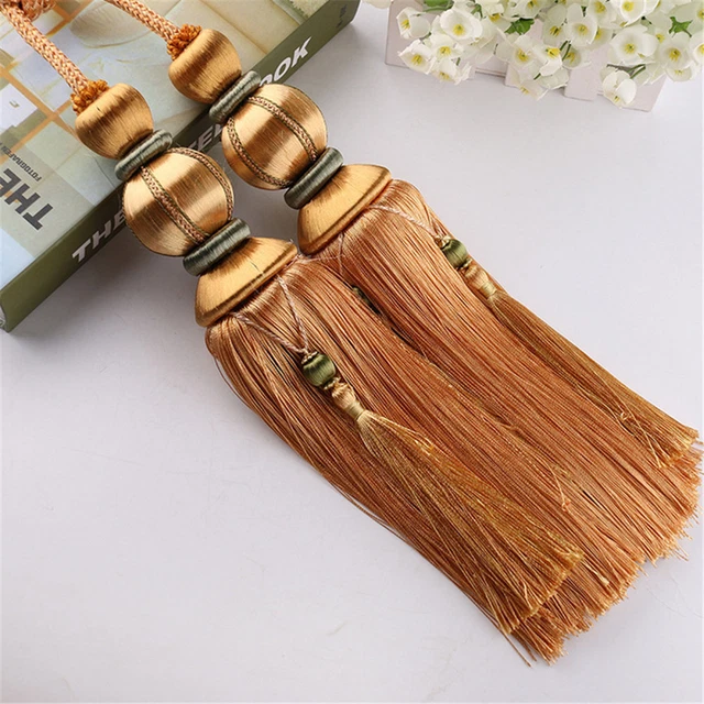 1 Pair Curtain Braided Rope Tassels Tiebacks Tie Backs Lantern Ball Decor 12