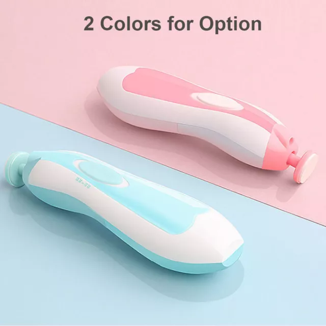 Coupe-ongles 6 en 1 pour bébé avec kit de coupe-ongles électrique à lumière H7U7 2