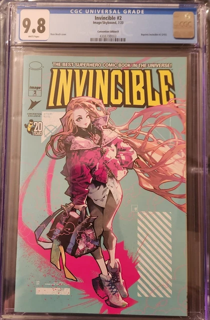 Invincible #2 CGC 9.8 Rose Besch SDCC 2023 Exclusive Variant Image Comics