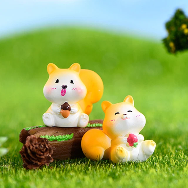 Animal Miniature Decorative Creative Active Poses Squirrel Statue Eco-friendly