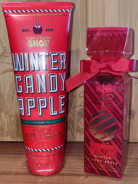 Bath & Body Works Winter Candy Apple Ultra Shea Body Cream & Hand Cream & Saniti