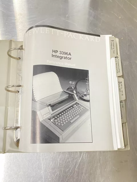 Hewlett Packard HP 3396A Integrator Reference - Users Guide / Instruction Manual