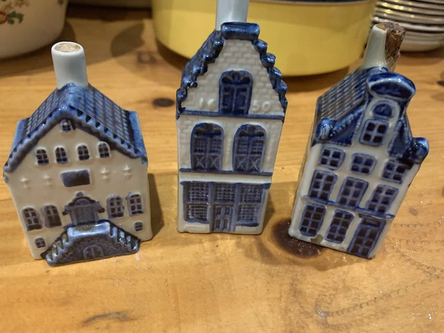 KLM Bols Blue Delft Miniature Houses - 3 Houses - Others Available