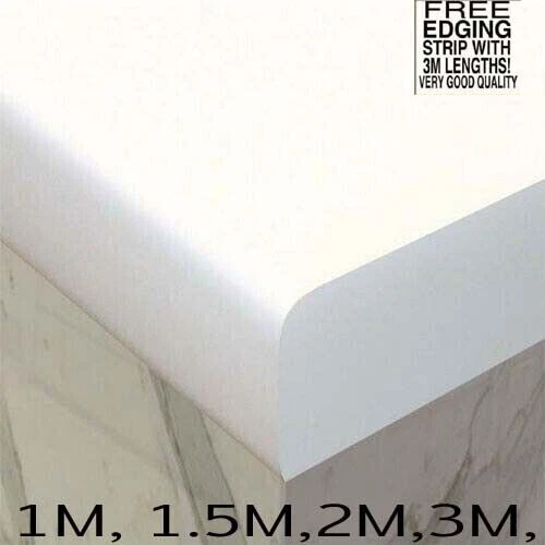 antigua encimera de cocina laminada blanca TODAS LAS TALLAS (28mmx600mm)