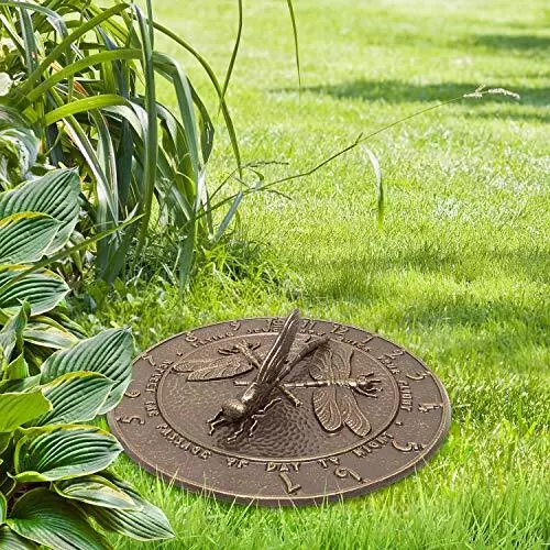 Whitehall Products Dragonfly Sundial, French Bronze 3