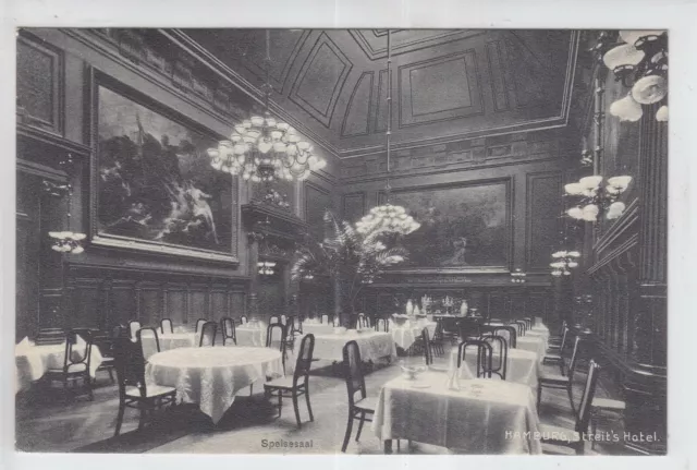 AK Hamburg, Streit´s Hotel, Speisesaal, um 1910