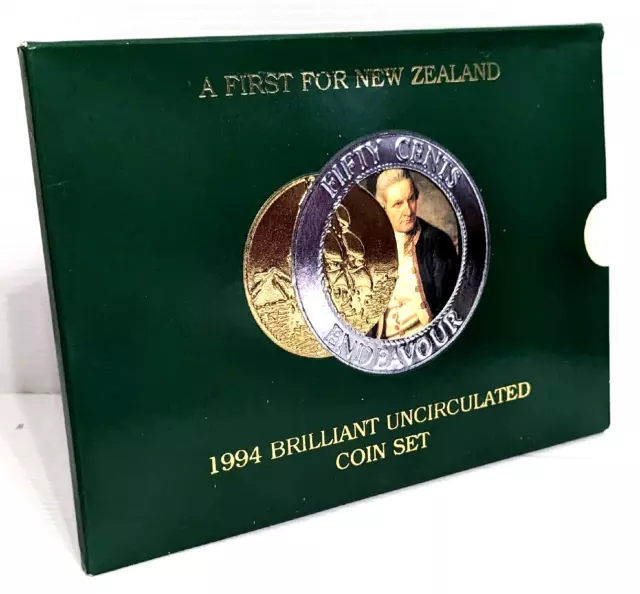 1994 New Zealands First Bi-Metal Coin Brilliant Uncirculated 6 Coin Set RARE
