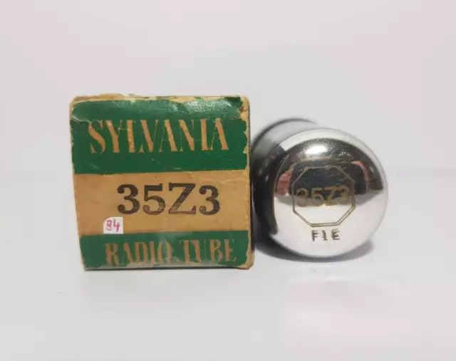 35Z3 Tube Sylvania  *Nos* & *Nib* Tested On Hickok Tv7D/U X1