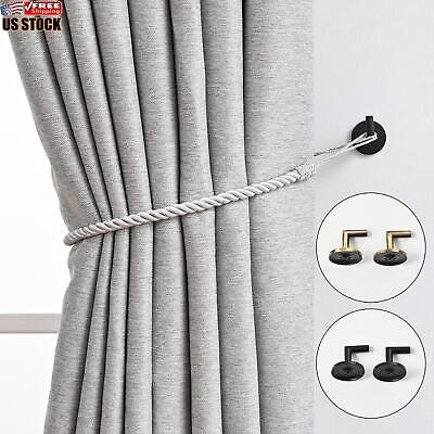 2/4 Pack Metal Wall Tie Back Hooks Home Curtain Holdback Hanger Holder Decor US
