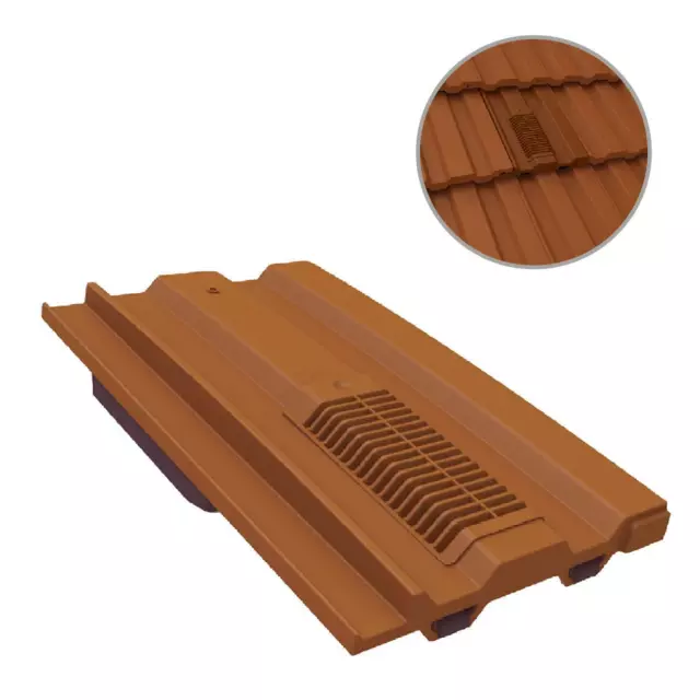 Terracotta Mini Castellated Roof Tile Vent, Marley Ludlow Plus Redland Sandtoft