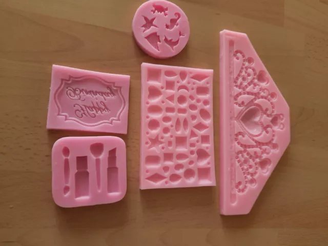 silikon mold fondant Prinzessin Krone, Diamanten ,Schminkset,Meeresbewohner,