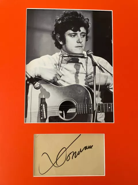 Genuine Hand Signed Donovan Index Card With Photo