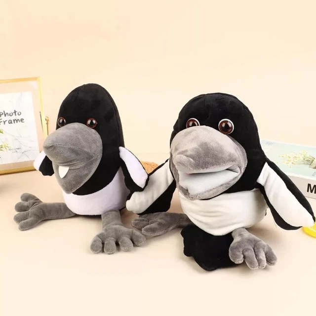 STEVE AND MAGGIE Plush Toy Soft Crow Plush Hand Puppet Educational Toys