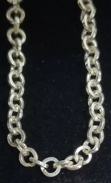 Vintage 925 STERLING SILVER Rolo Cable Chain 19 inch Necklace ~ 10.2 GRAMS