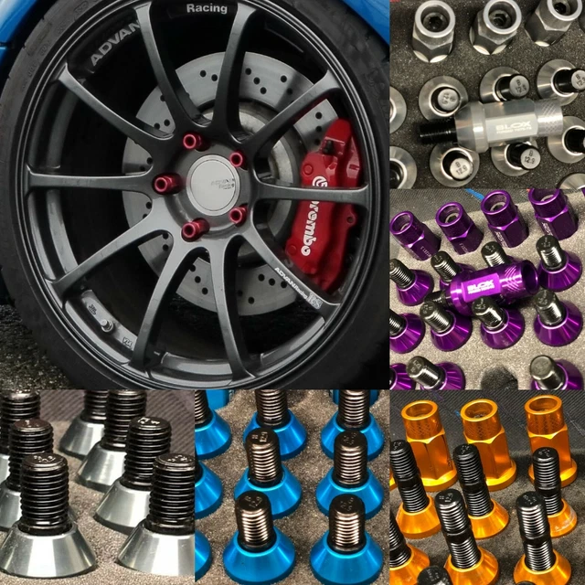 BMW E36 E46 e92 m3 wheel stud conversion kit. GREY 7075 aluminum alloy