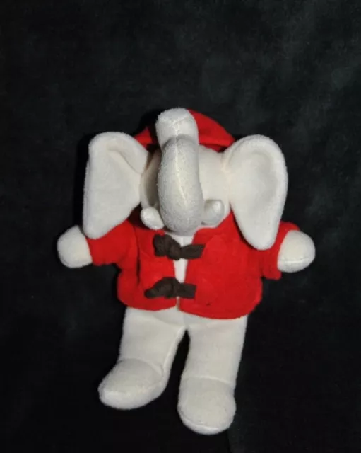 Peluche Doudou Eléphant CÔTE D'OR Chocolat Duffle Coat Rouge 22 Cm NEUF