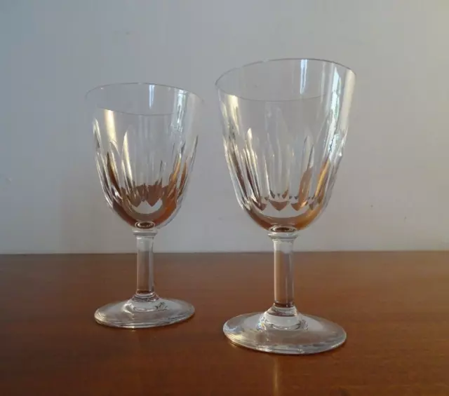 2 verres à vin blanc anciens cristal de Baccarat modèle CASSINO - 12 cm