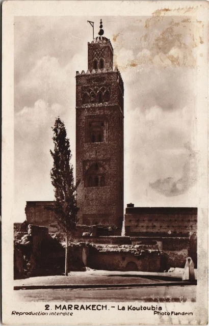 CPA AK MAROC MARRAKECH La Koutoubia Flandrin (37915)