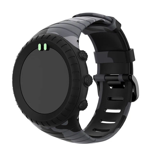 For Suunto Core Silicone Watch Band Replacement Wrist Strap Metal Clasp Bracelet