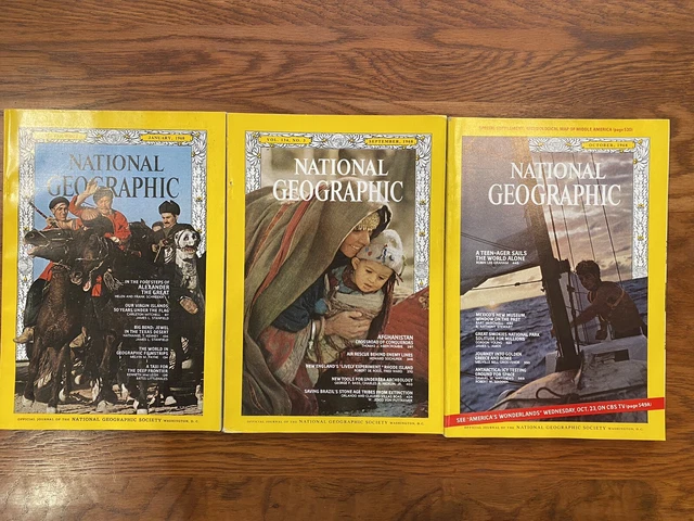 NATIONAL GEOGRAPHIC MAGAZINE 1968 January September, October (Map) £7. ...