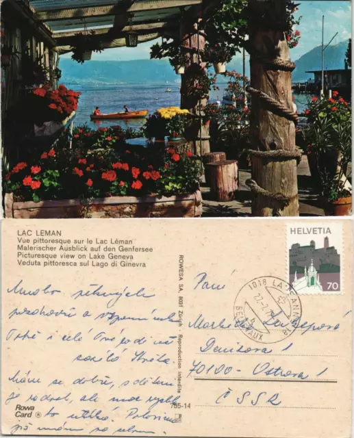 Ansichtskarte Genf Genève Genfersee (Lac Léman) Malerischer Ausblick 1977