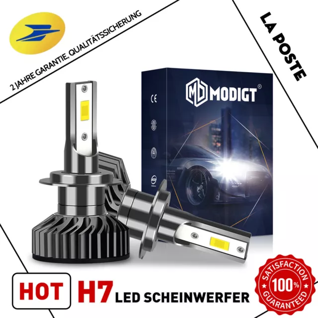 Acheter 2Pcs H7 LED Phare Ampoule Mini Sans Fil 100W 30000LM 6500K