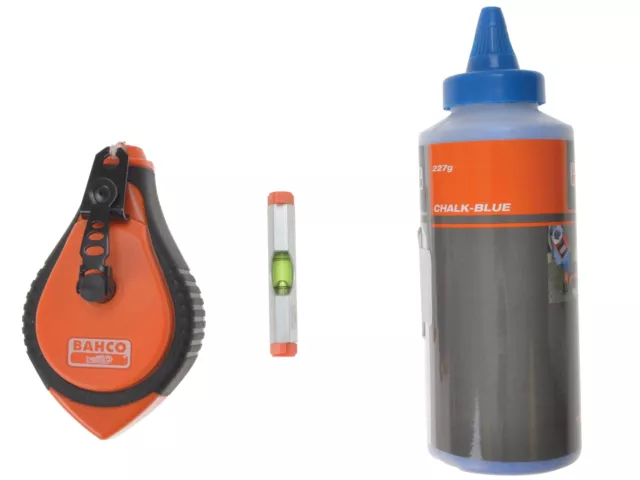 Bahco BAHCLSET Blue Chalk, Chalk Line, Line Level Set 3