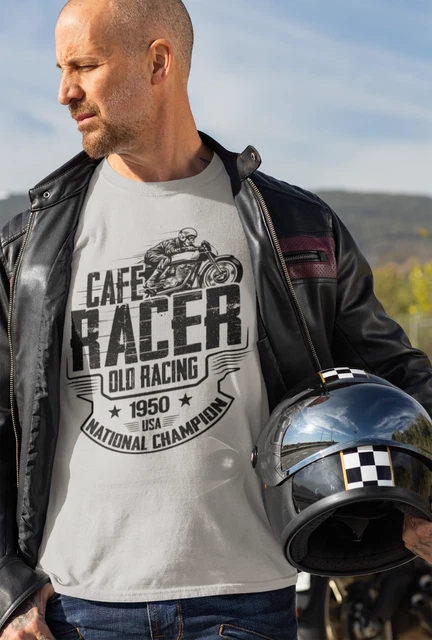 Cafe Racer Old Racing Motorbike Biker Men's T-Shirt | Screen Printed