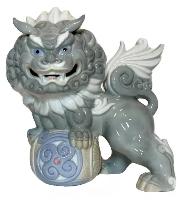 Vintage Japan Yoshimi K Porcelain Foo fu Dog Porcelain Figurine Statue SIGNED