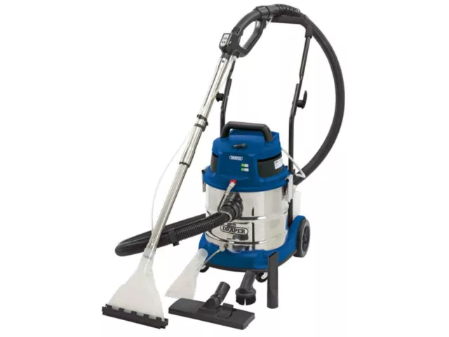 Draper 75442 20L 1500W 230V Wet and Dry Shampoo Vacuum Cleaner + Accessories