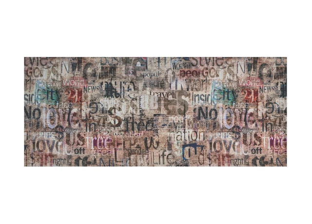 Tappeto Corsia Cucina Anti Scivolamento Stampa Digitale Emozioni Fantasia Words