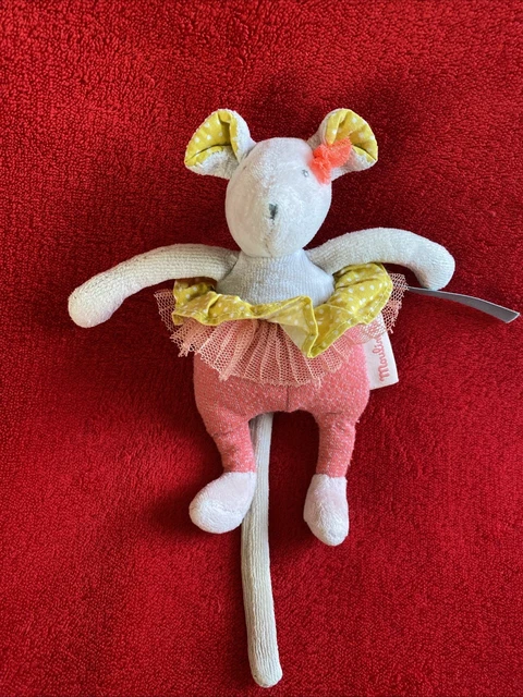 B/ MOULIN ROTY Doudou Mademoiselle Et Ribambelle Souris Rose Tetine 24/24Cm Neuf EUR 49,90 - FR