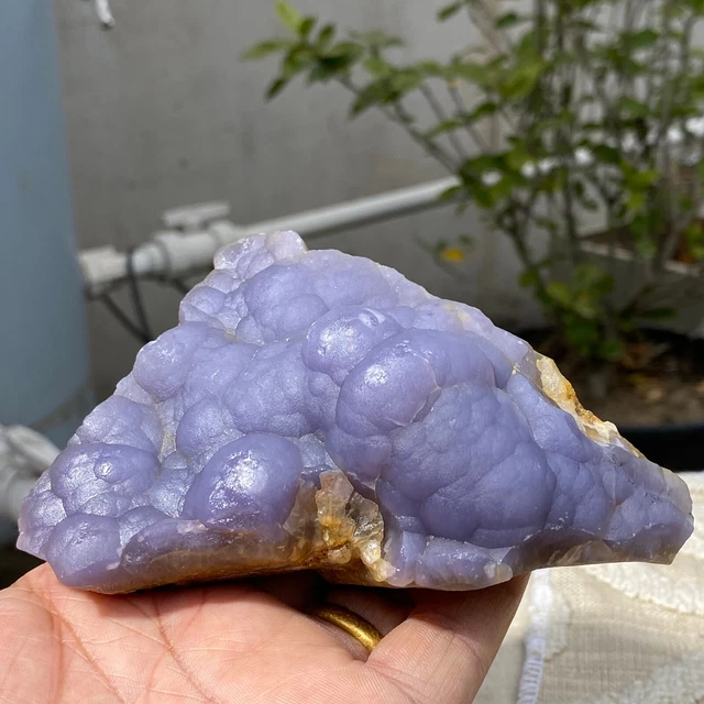 484g Translucent Blue Fluorite Stalactiform After Anhydrite Mineral Peru