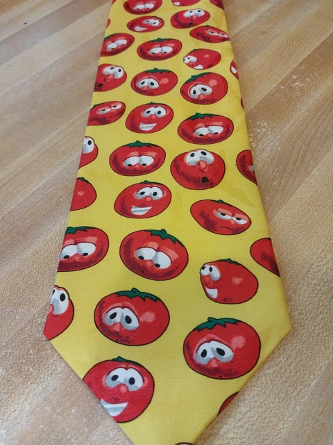VEGGIETALES BIG IDEA, Bob the Tomato Necktie Yellow Polyester, Adult