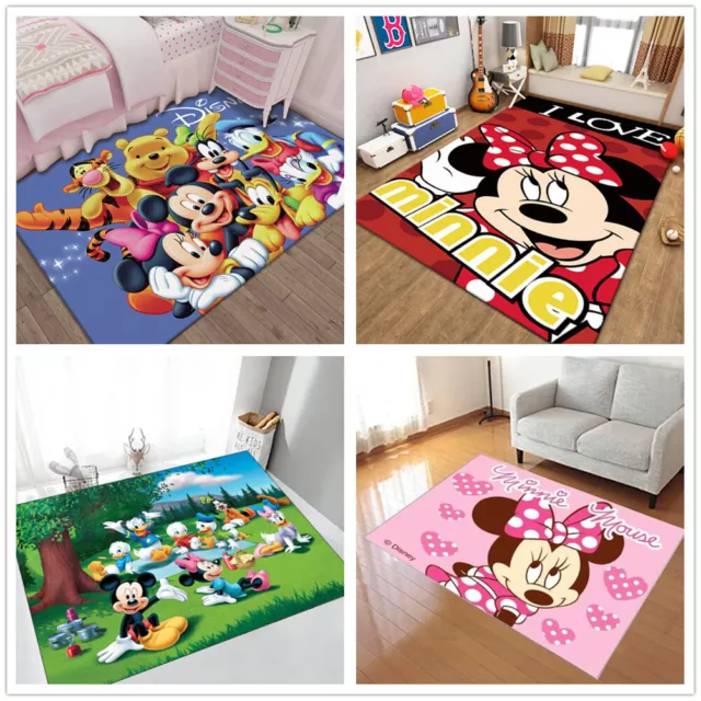 Kinder Baby Mickey Minnie 3D Türmatte Fußmatten Schlafzimmer Anti-Rutsch Teppich