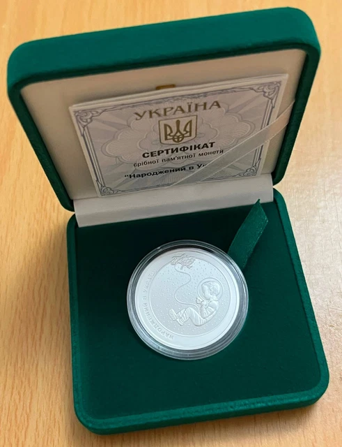 UKRAINE - SILVER 1/2 Oz - 5 HRYVEN 2023 "Born in Ukraine"