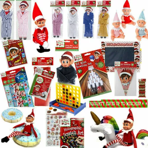 NAUGHTY ELF ACCESSORIES Props Clothes Ideas Advent Kit Toy Decor Christmas Games