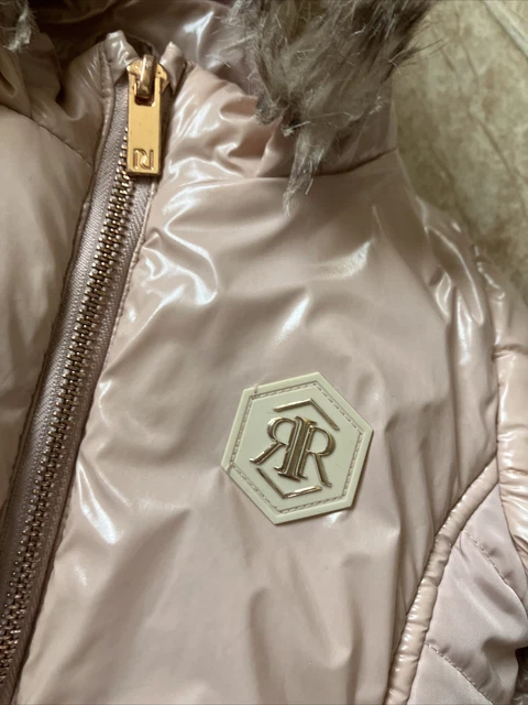 river island girls rose gold pink coat age 2-3 years 2