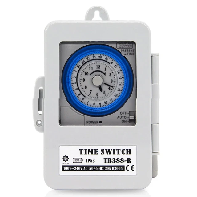 Interrupteur de minuterie durable et étanche AC100~250V 20A pour tous les envir