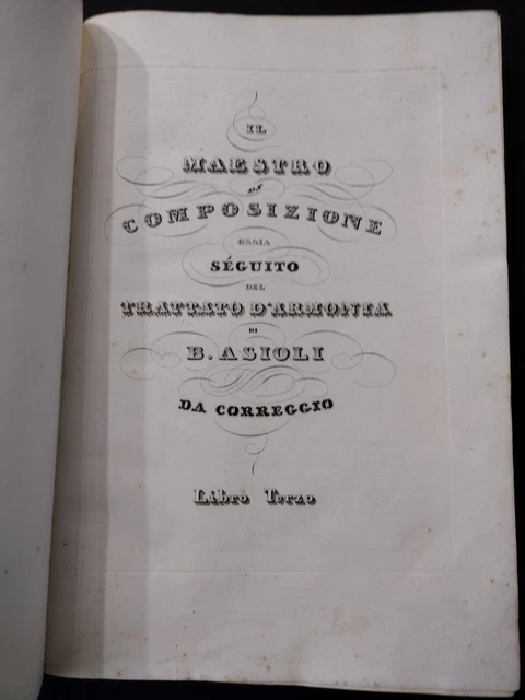 Asioli Correggio Maestro composizione 1836 Ricordi musica classica lirica opera