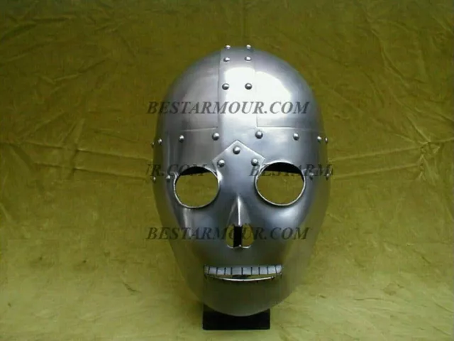 Medieval Armor Viking Skull Helmet 18 Gauge Steel Costume Knight Replica Ghost