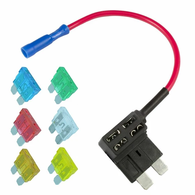 5Pack Add A Circuit Piggy Back Fuse Tap Mini Blade Fuse Holder ATM ATP 12V