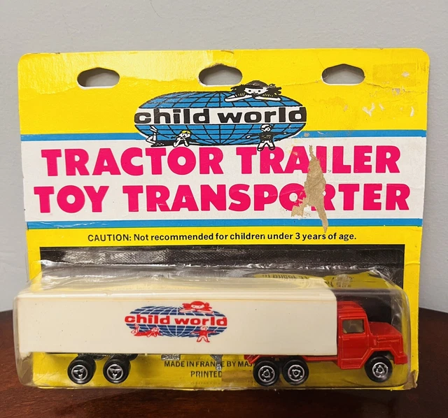 VTG MAJORETTE TRIQUEBALLE #354 TRACTOR AND LOG TRAILER Sealed NIB